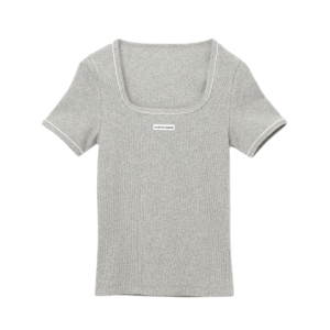 Marine Serre logo-label Jersey T-shirt Grey