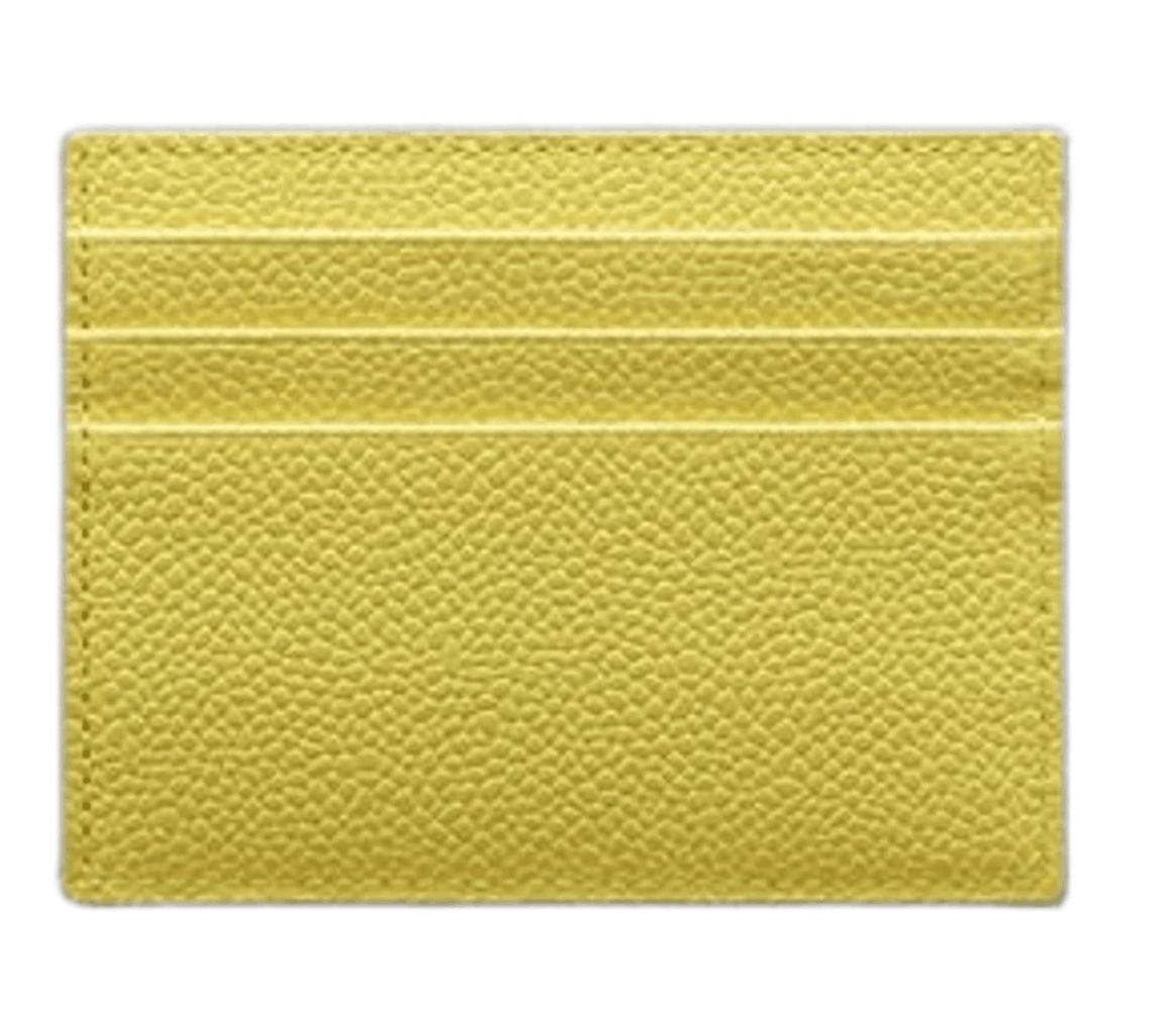 Thom Browne Pebble Grain Note Compartment Card Holder Pastel Yellow