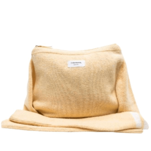 Thom Browne 4-Bar Wool Knit Shoulder Bag Yellow