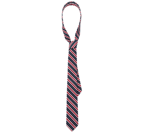 Thom Browne Bar Stripe Silk Cotton Jacquard Classic Tie Red White Blue