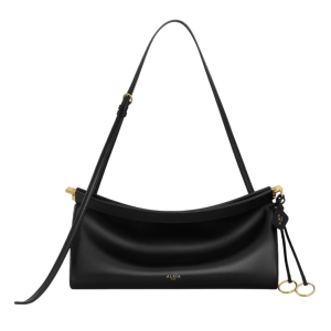 ALAÏA Noir LE CLICK EAST WEST MEDIUM BAG IN CALFSKIN