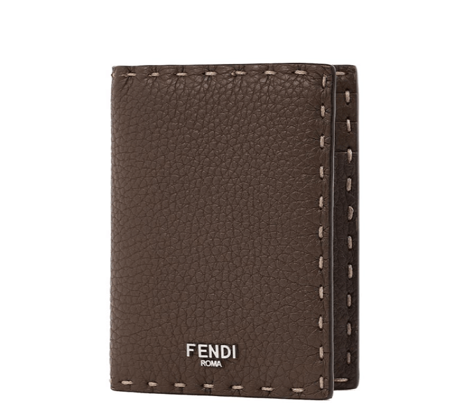 Fendi Selleria Card Holder Brown