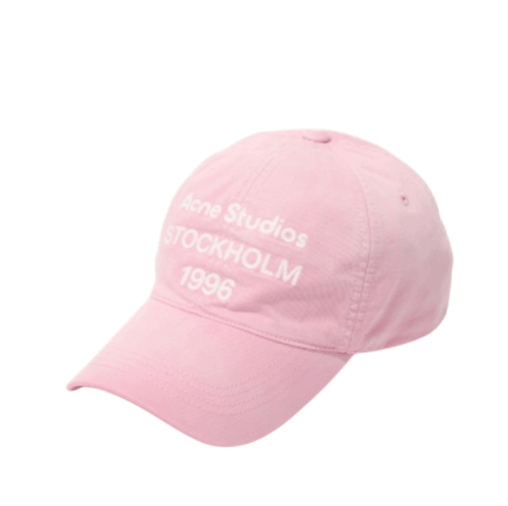 Washed logo baseball cap - Tango pink