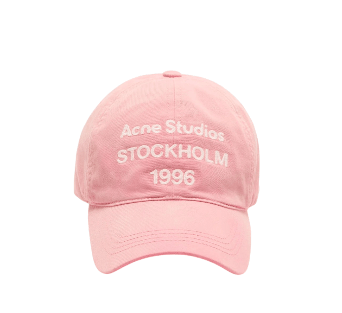 Washed logo baseball cap - Tango pink