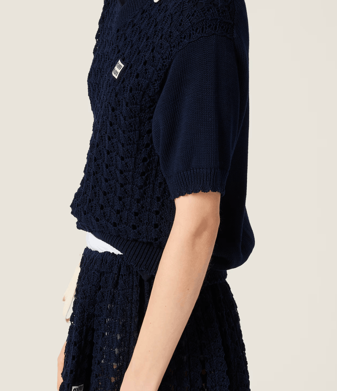 Cotton Crochet Polo  MML03L 1847 F0008