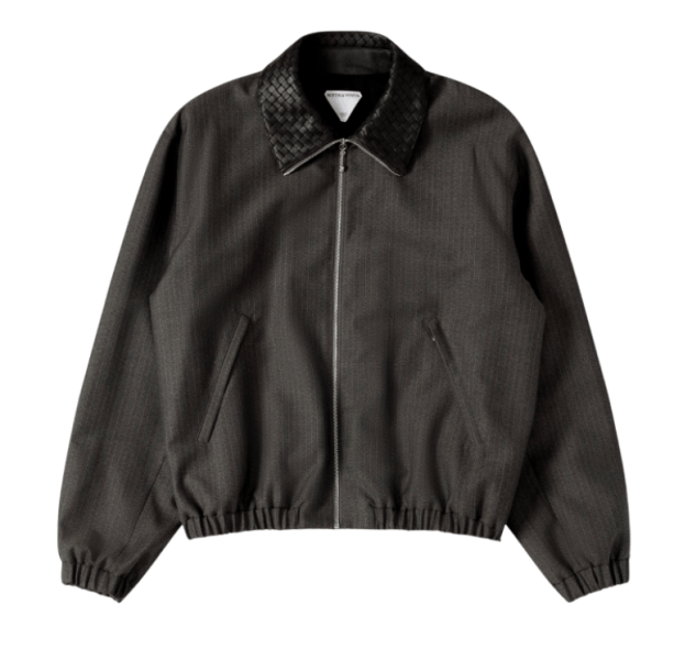 Wool And Mohair Blouson Desert/gray melange