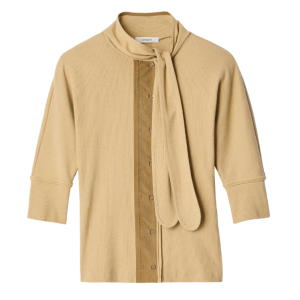ASCOT T-SHIRT IN LINEN AND COTTON RIBBED JERSEY L