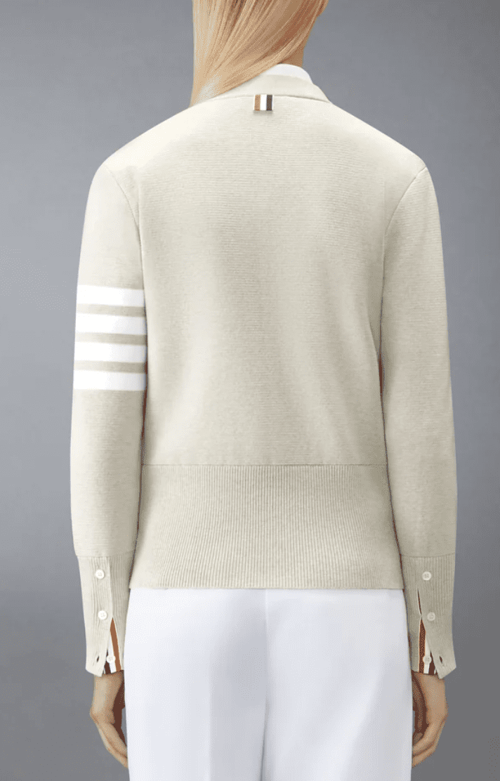 COTTON CREPE MILANO 4-BAR CARDIGAN