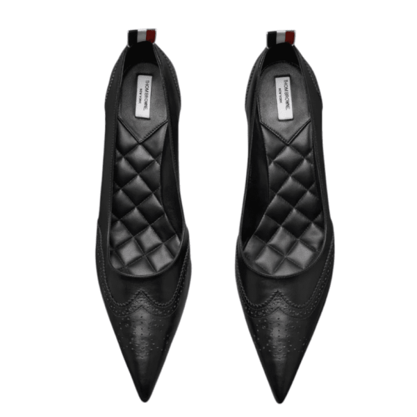 LEATHER WINGTIP PUMP 50MM