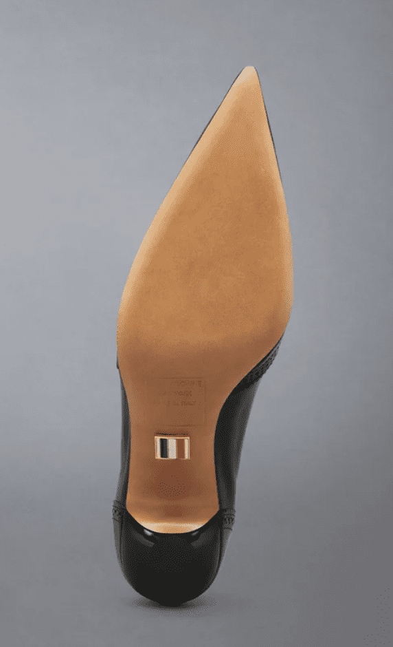 LEATHER WINGTIP PUMP 50MM