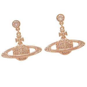 Vivienne Westwood Mini Bas Relief Drop Earrings Pink Gold