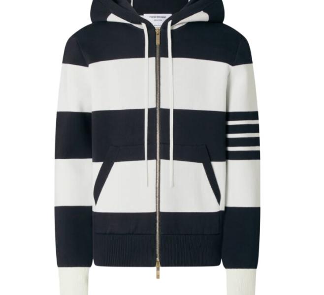 HECTOR 4-BAR RUGBY ZIP UP HOODIE 