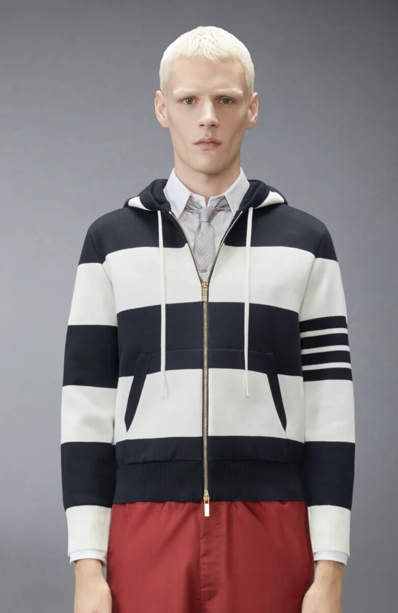 HECTOR 4-BAR RUGBY ZIP UP HOODIE 