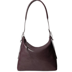 SMALL BELTED HOBO BAG - Paper Lux Leather - Chianti