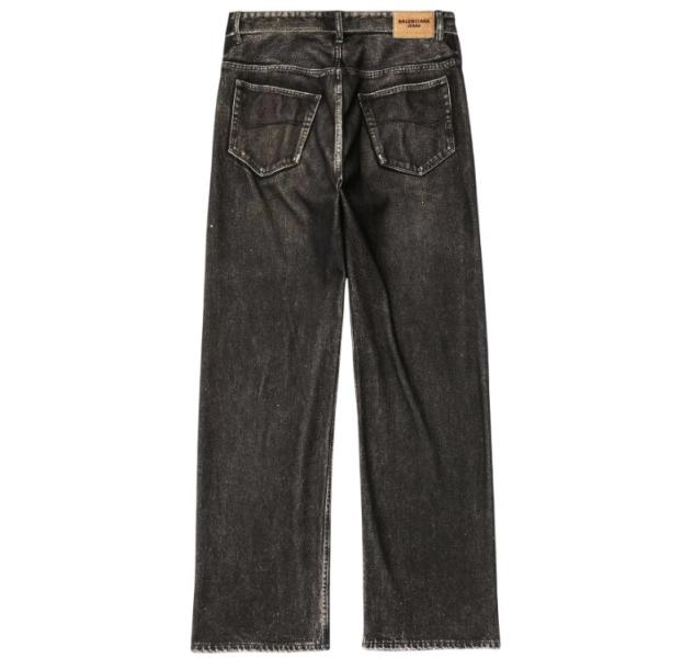 BALENCIAGA Large Fit Denim Pants - Black 