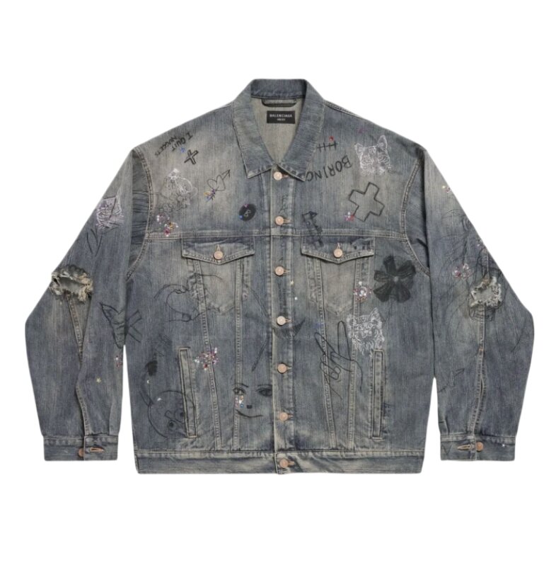 Balenciaga Embellished denim jacket