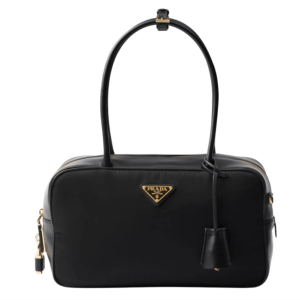 Prada Medium re-nylon And Leather Tote Bag Black 