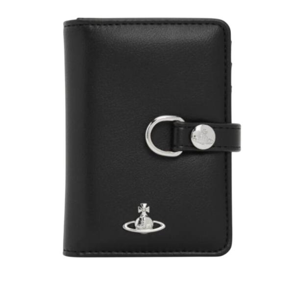 Vivienne Westwood Black Vertical Flap Card Holder