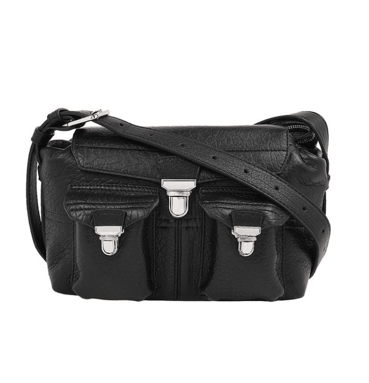 MINI SOFT GEAR BAG IN BUBBLE LAMBSKIN Black