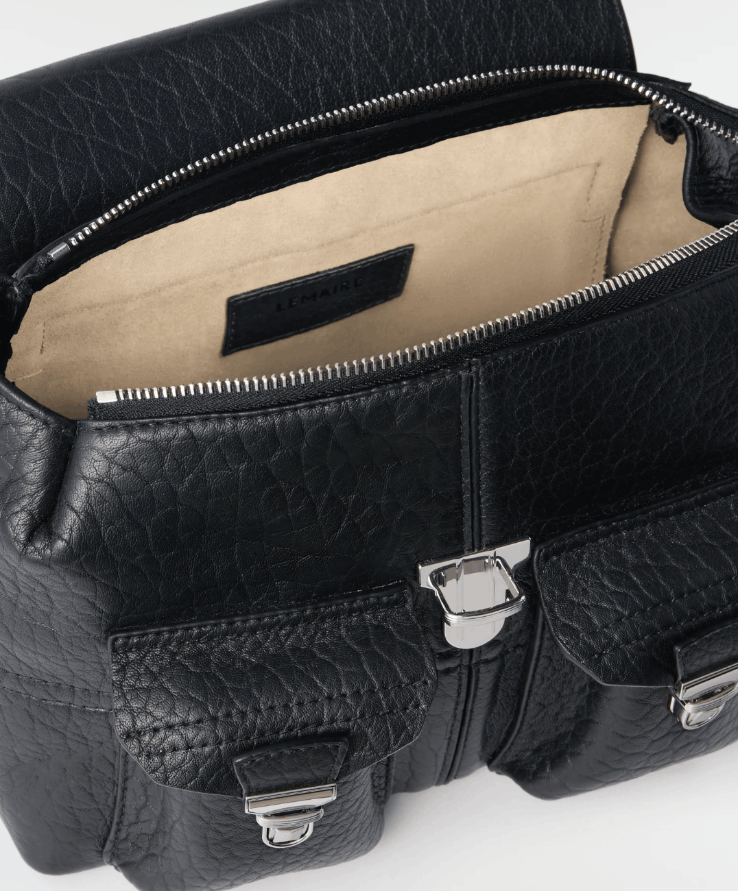 MINI SOFT GEAR BAG IN BUBBLE LAMBSKIN Black