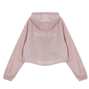 (W) Matin Kim Matin Crop Hoody Coating Jumper Pink