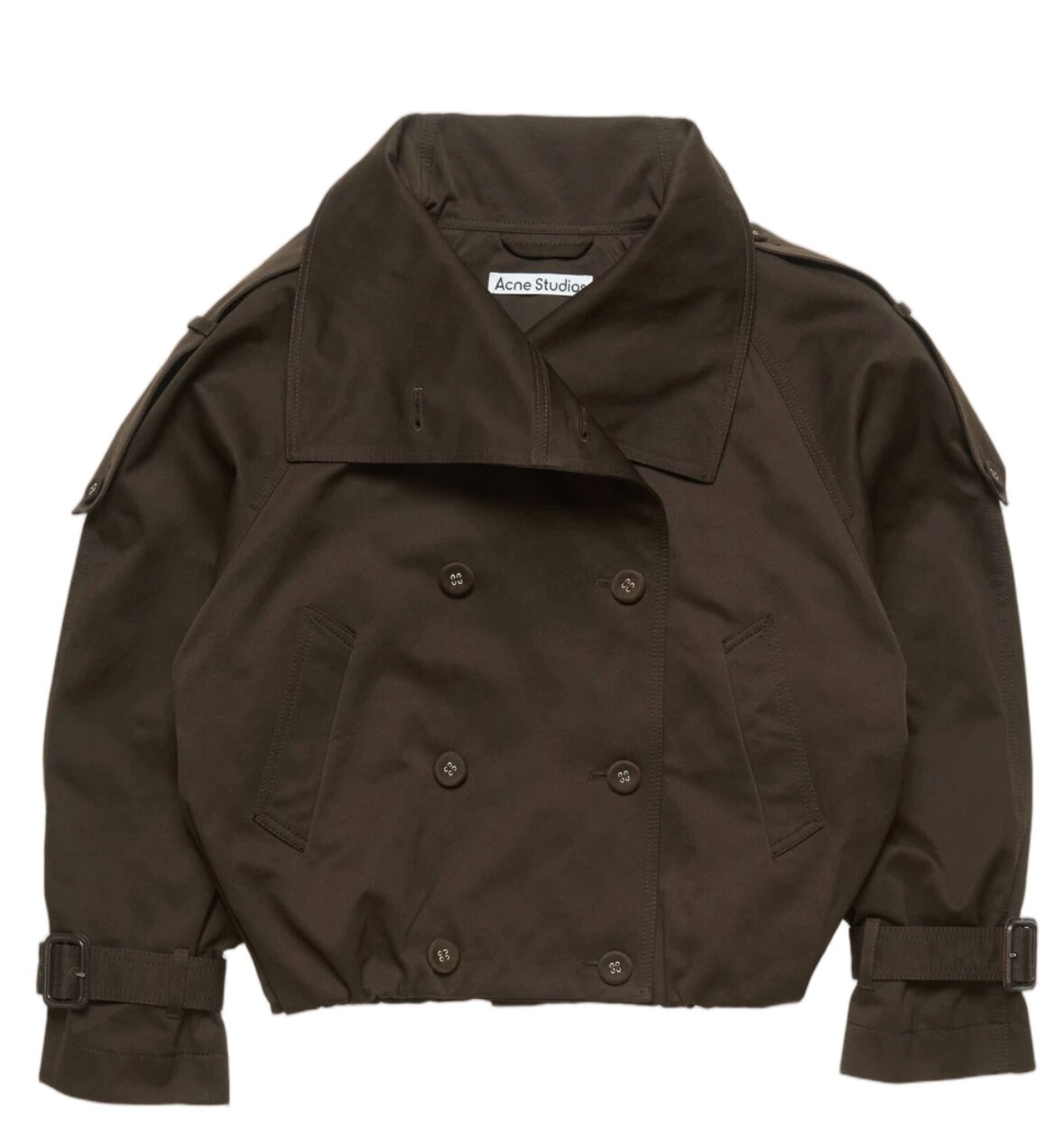 Acne Studios Short Trench Coat Chestnut Brown