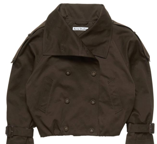 Acne Studios Short Trench Coat Chestnut Brown