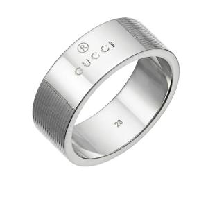 (W) Gucci Trademark Ring 925 Sterling Silver