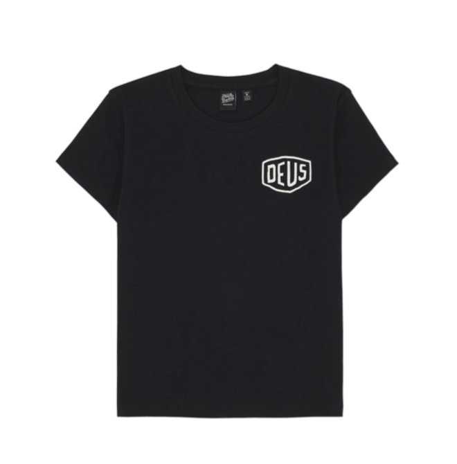 (W) Deus Ex Machina Seoul College Address T-Shirt Black