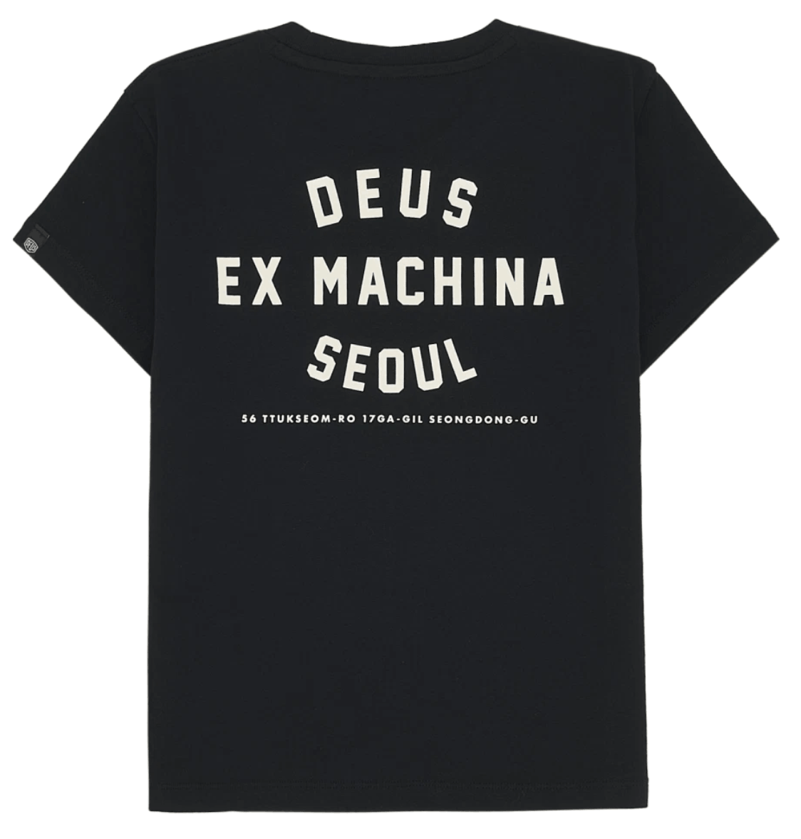 (W) Deus Ex Machina Seoul College Address T-Shirt Black