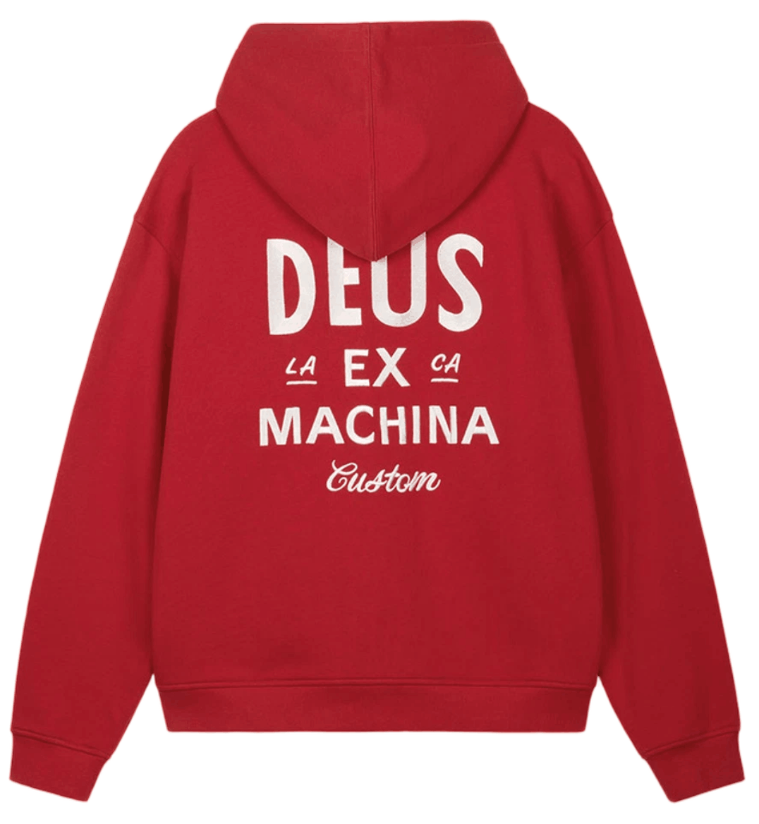 Deus Ex Machina Custom Zip Hoodie Red