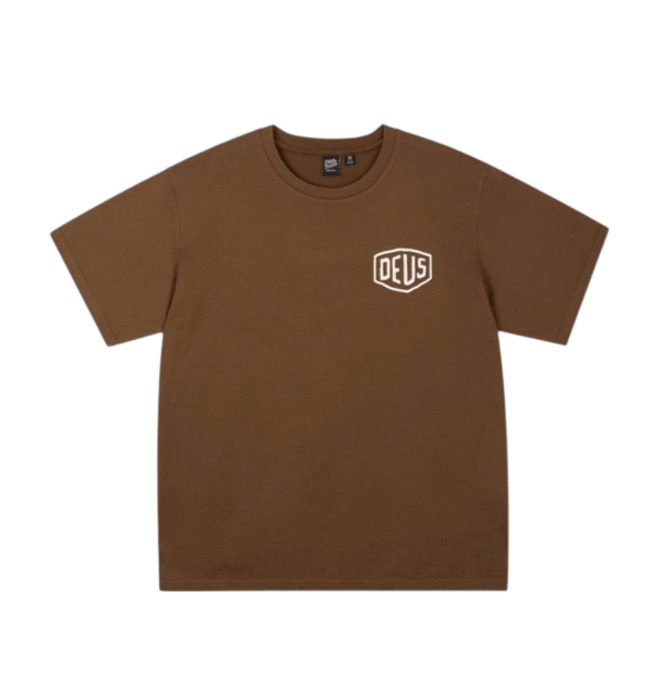 Deus Ex Machina Venice College Address T-Shirt Brown