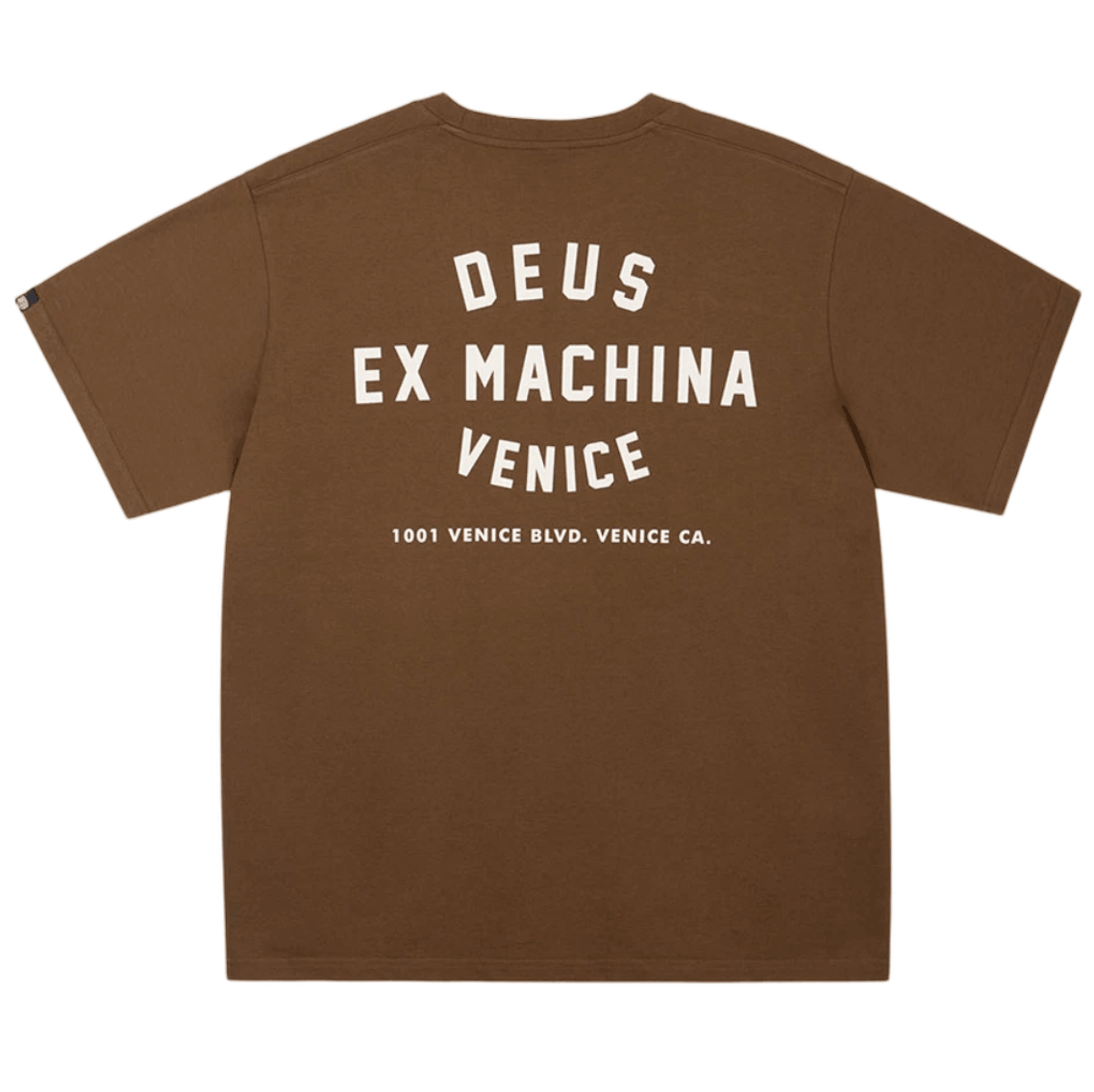 Deus Ex Machina Venice College Address T-Shirt Brown