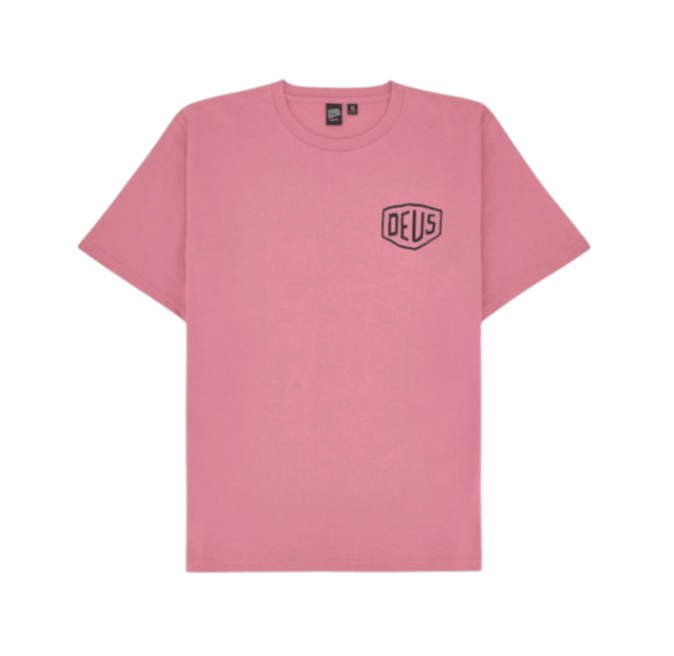 Deus Ex Machina Tokyo College Address T-Shirt Pink