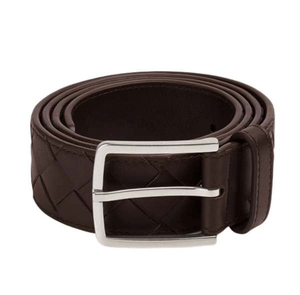 Bottega Veneta Intrecciato Leather Belt Fondant