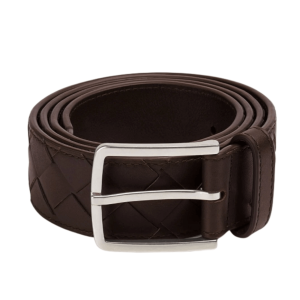 Bottega Veneta Intrecciato Leather Belt Fondant