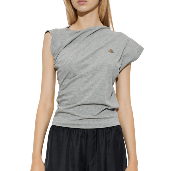 HEBO DRAPED TOP grey