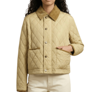 Crop quilted nylon jacket 