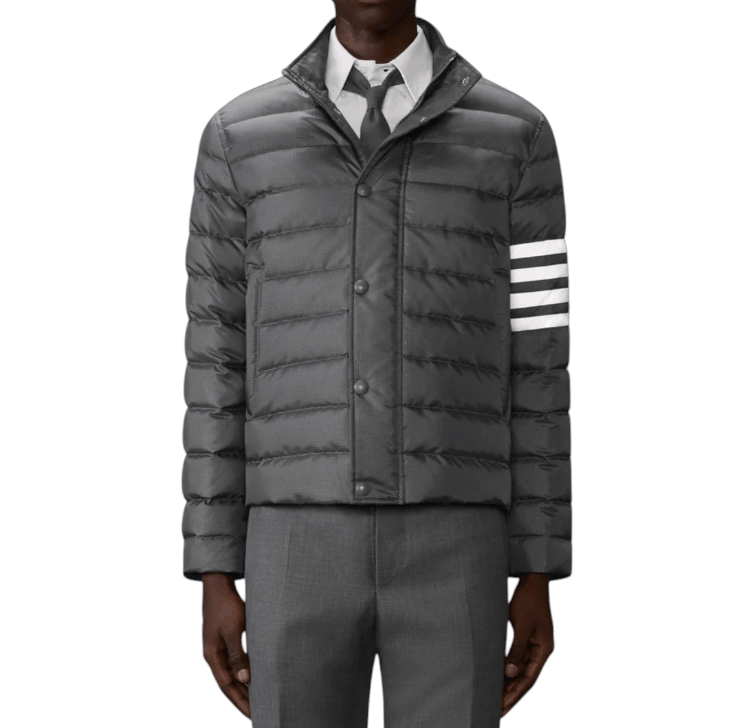 SHINY RIPSTOP LIGHTWEIGHT DOWN FILLED 4-BAR JACKET