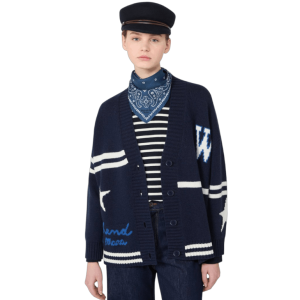 Long wool cardigan Blue 