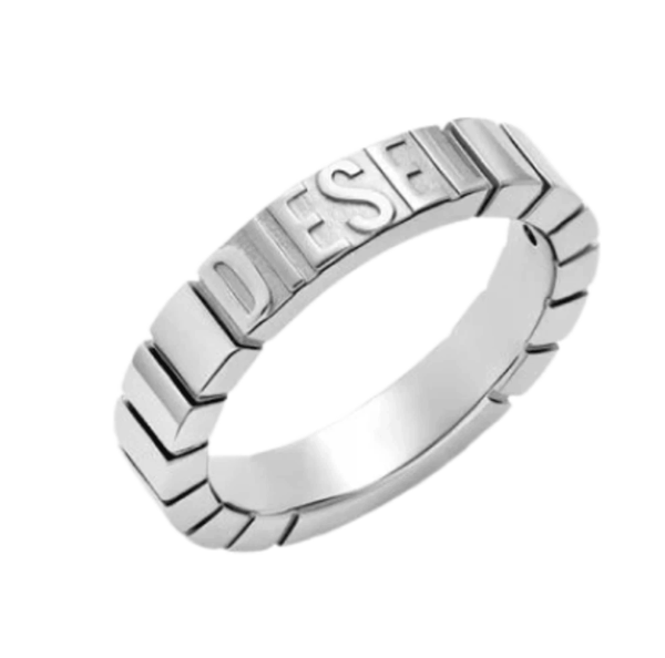 Diesel Dx1591040 Stainless Steel Band Ring Silver