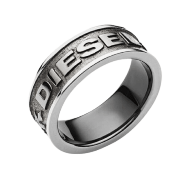 Diesel Dx1108 Stainless Steel Band Ring Silver