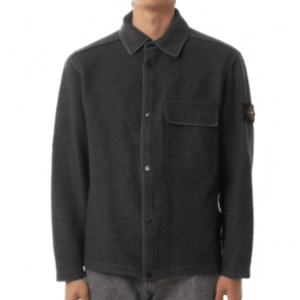 1200034 Micro Boucle Snap-Front Overshirt 