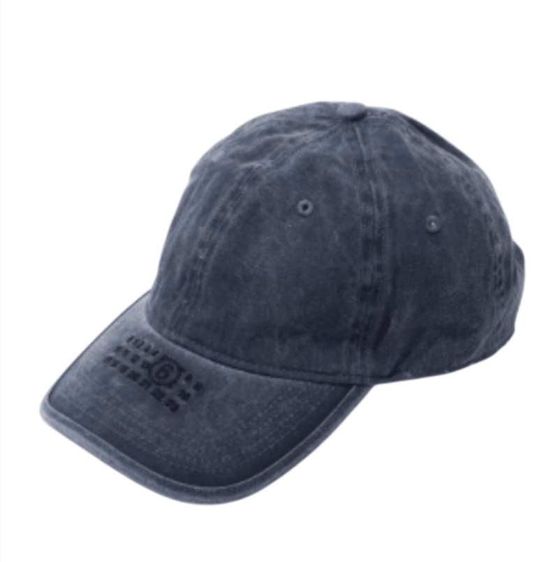 MM6 Maison Margiela Navy Blue Cotton Embroidered Numeric Logo Baseball Cap