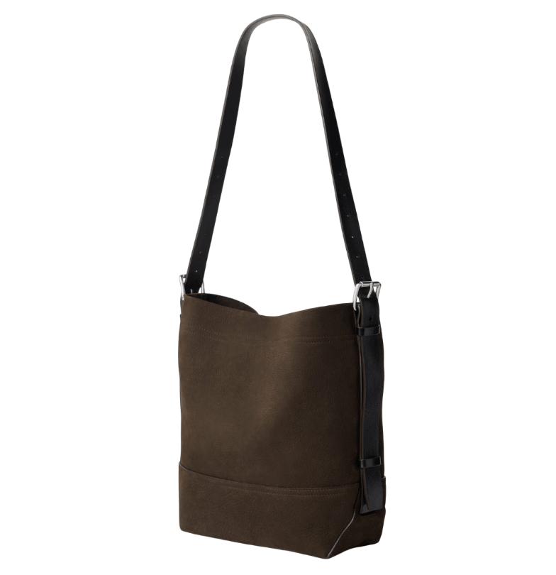 Lemaire Small Belted Tote Bag Alpaca Nubuck Leather