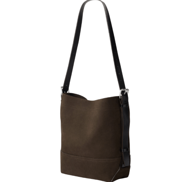 Lemaire Small Belted Tote Bag Alpaca Nubuck Leather