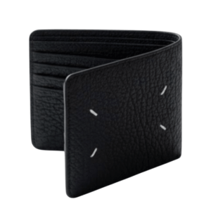 Stitch-detail leather wallet