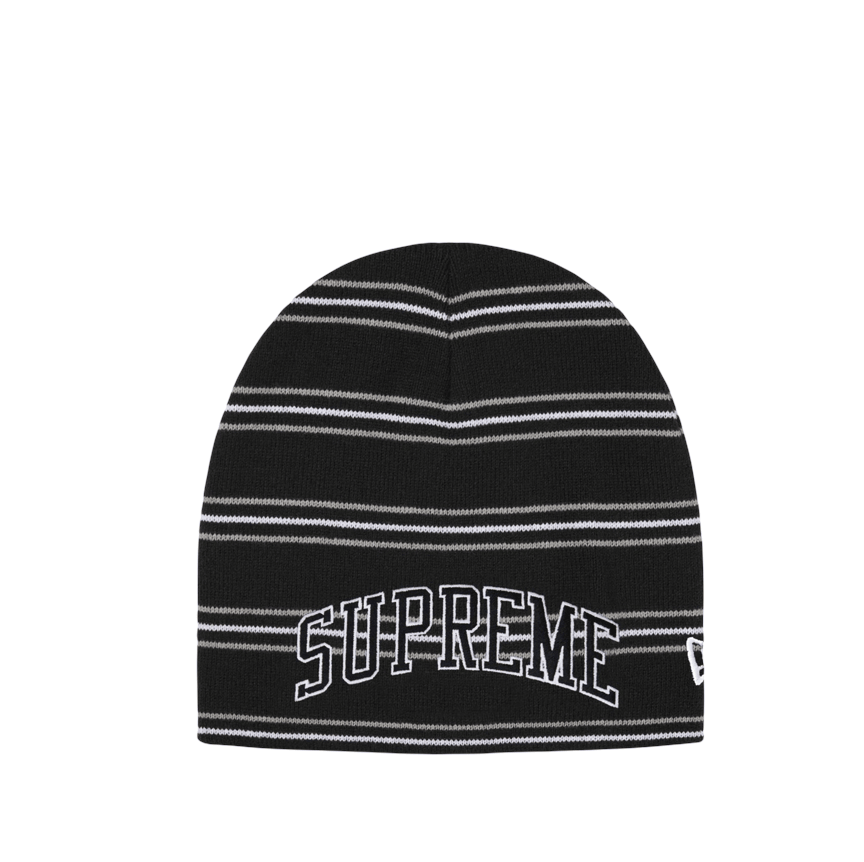 Supreme New Era Stripe Beanie Black - 26FW