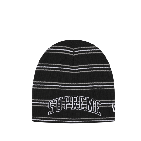 Supreme New Era Stripe Beanie Black - 26FW