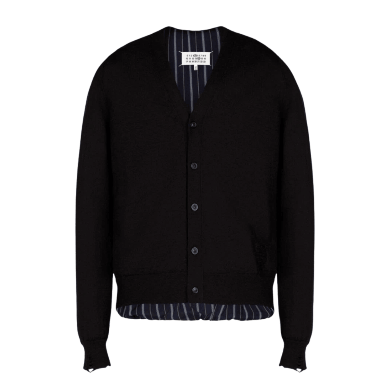 Maison Margiela Distressed Cardigan Charcoal
